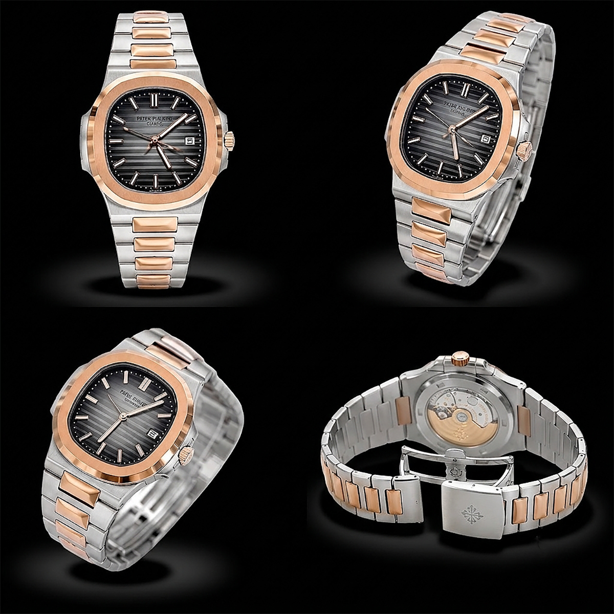 Patek Philippe Nautilus Rose Gold & Silver